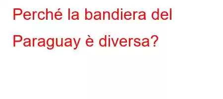 Perché la bandiera del Paraguay è diversa?