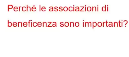 Perché le associazioni di beneficenza sono importanti?