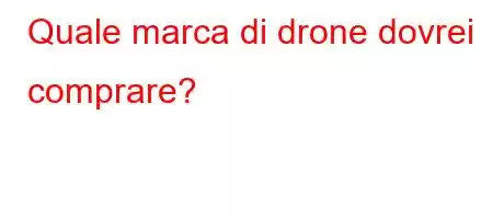 Quale marca di drone dovrei comprare?