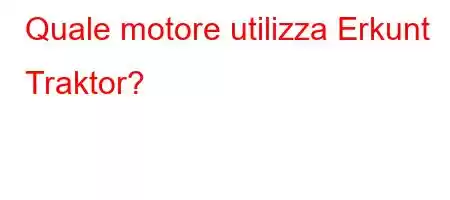 Quale motore utilizza Erkunt Traktor?