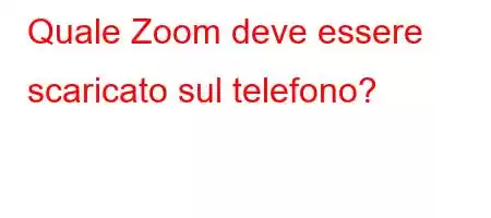 Quale Zoom deve essere scaricato sul telefono?