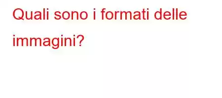 Quali sono i formati delle immagini