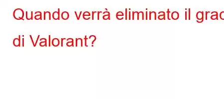 Quando verrà eliminato il grado di Valorant