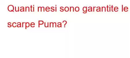 Quanti mesi sono garantite le scarpe Puma