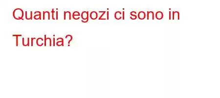 Quanti negozi ci sono in Turchia