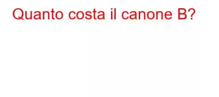 Quanto costa il canone B?