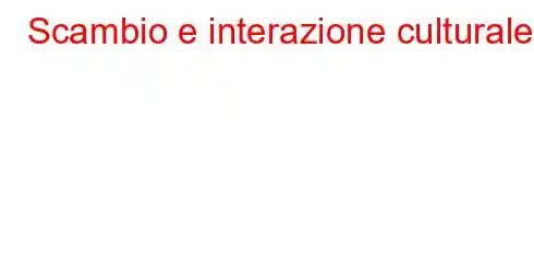 Scambio e interazione culturale