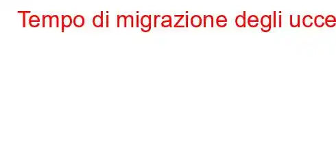 Tempo di migrazione degli uccelli