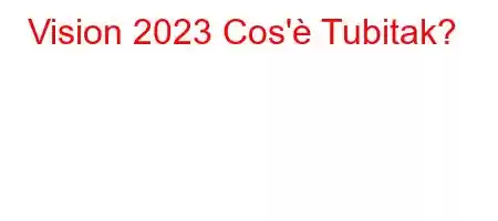 Vision 2023 Cos'è Tubitak